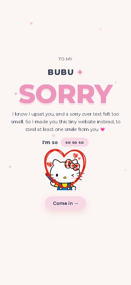 Cute Apology 001 interactive gift preview