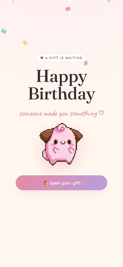 Birthday Wish 002 interactive gift preview