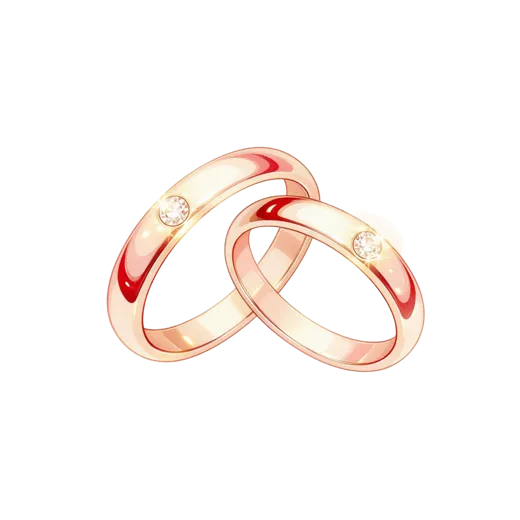 Two wedding rings, joined